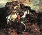 REMBRANDT Harmenszoon van Rijn The Polish Rider  A Lisowczyk on horseback. oil painting